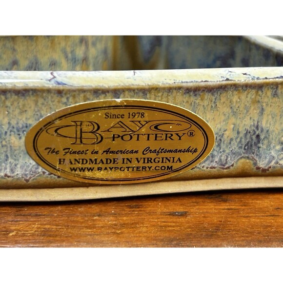 Handmade Bay Art Pottery Ceramic Dragonfly Hot Plate Trivet Studio Pottery - Picture 4 of 12